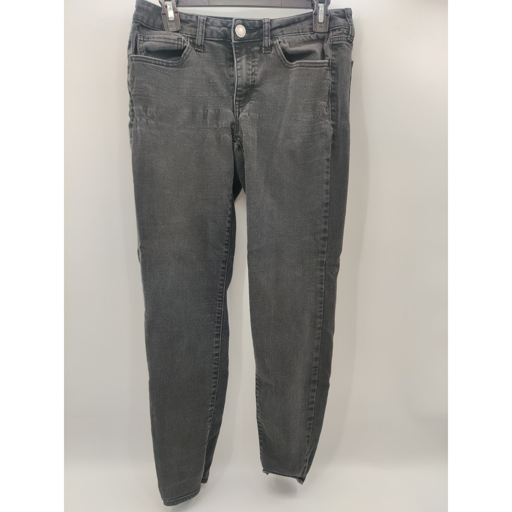 SO Jeans Juniors Sz 7 Favorite‎ Skinny Low Rise Faded Black Denim